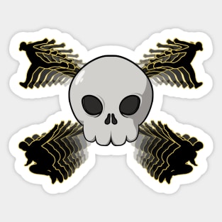 Diving crew Jolly Roger pirate flag (no caption) Sticker